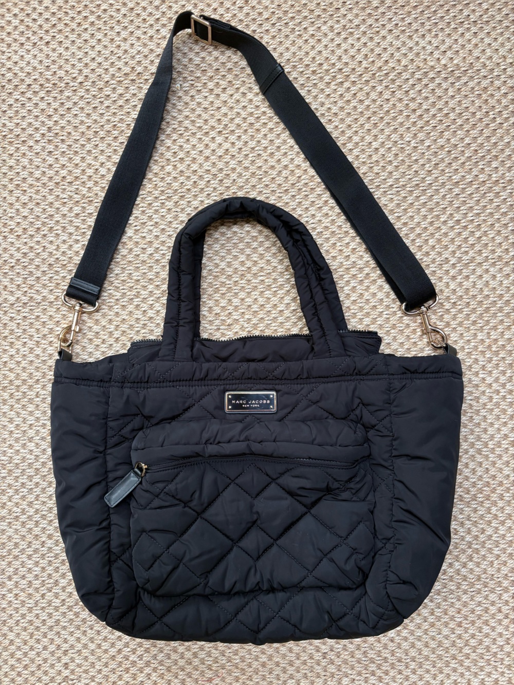 Marc Jacobs Marc Crosby Nylon Quilted Diaper Bag in black - Picture 4 of 5